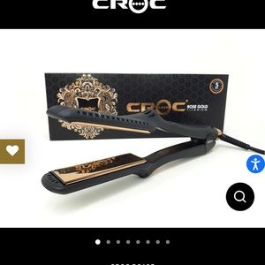 Croc rose gold nano titanium 1.25” flat iron